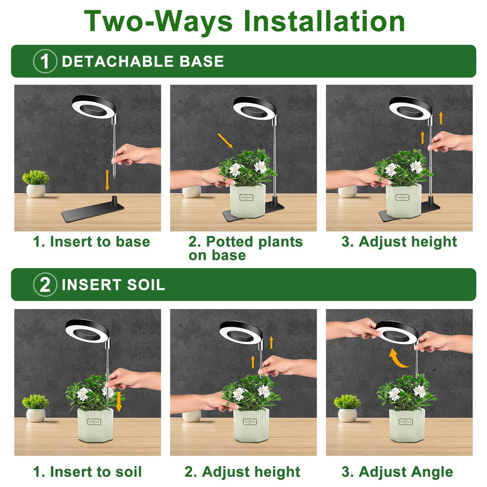 Aokrean stake inserted in soil demonstrating secure in-pot mounting benefit
