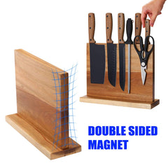 Aomiesen side view showing double-sided magnets holding multiple knives securely
