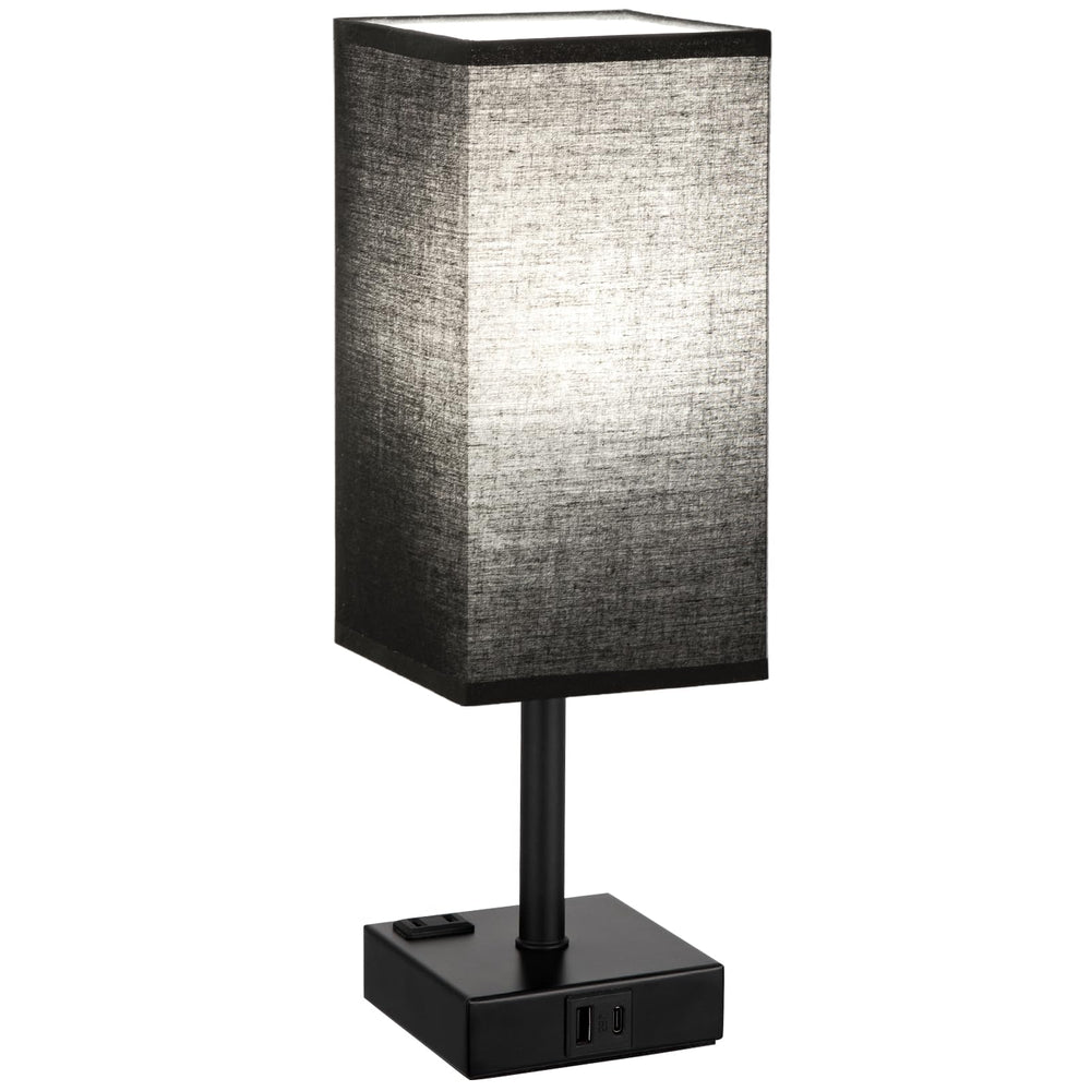 aooshine front view black lamp showing clean profile and functional design