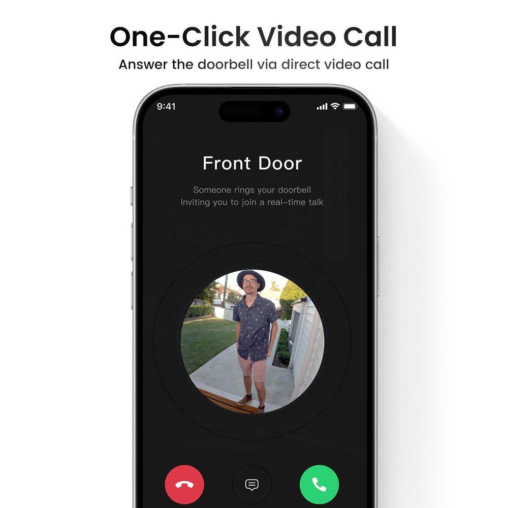 aosu doorbell mounted on porch capturing delivery area, full-door coverage benefit