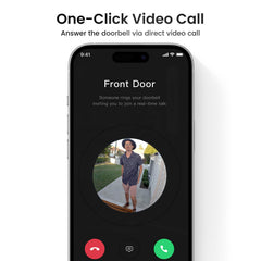 aosu doorbell mounted on porch capturing delivery area, full-door coverage benefit