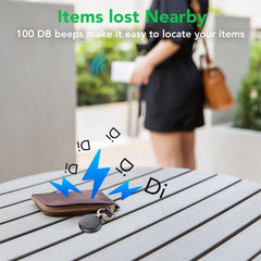 aowoka tag tucked into suitcase interior, displays secure tracking while traveling
