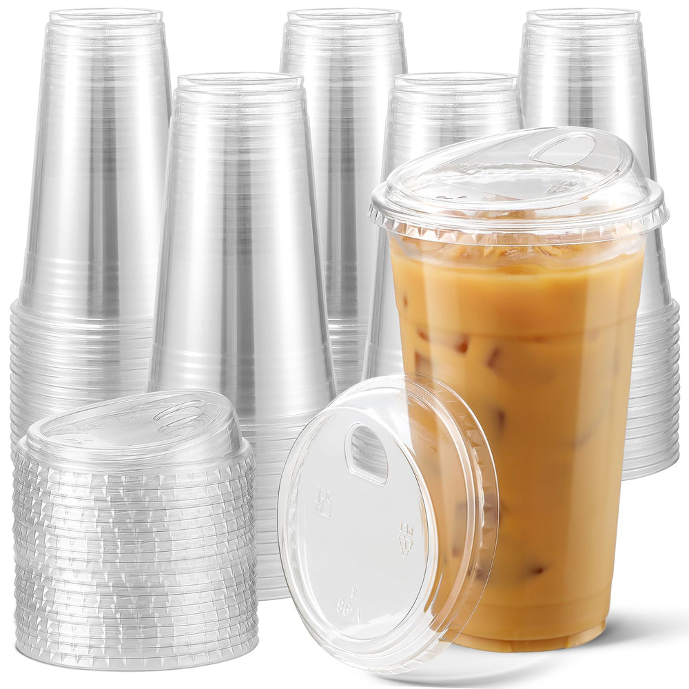 AOZITA front view of 20 oz clear cup pack showing professional presentation