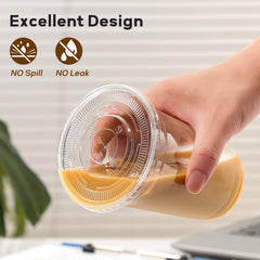 AOZITA cup with smoothie in hand showing portability and serving appeal