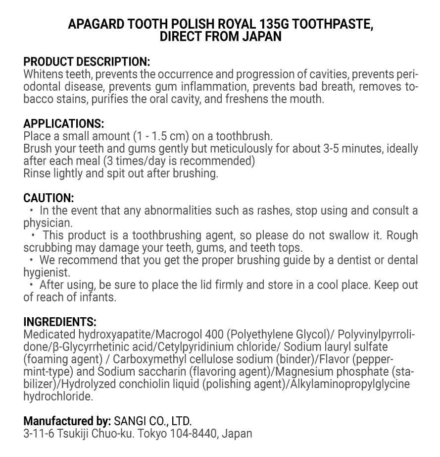 APAGARD Royal tube close-up highlighting cap and labeling for easy identification