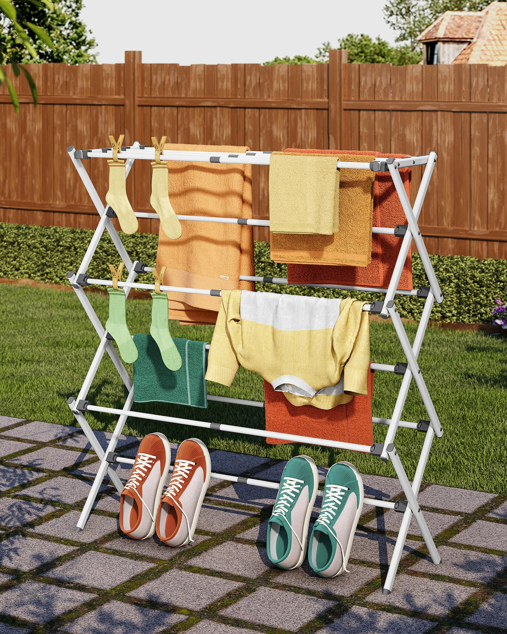 APEXCHASER folded under bed to show easy stowaway convenience benefit