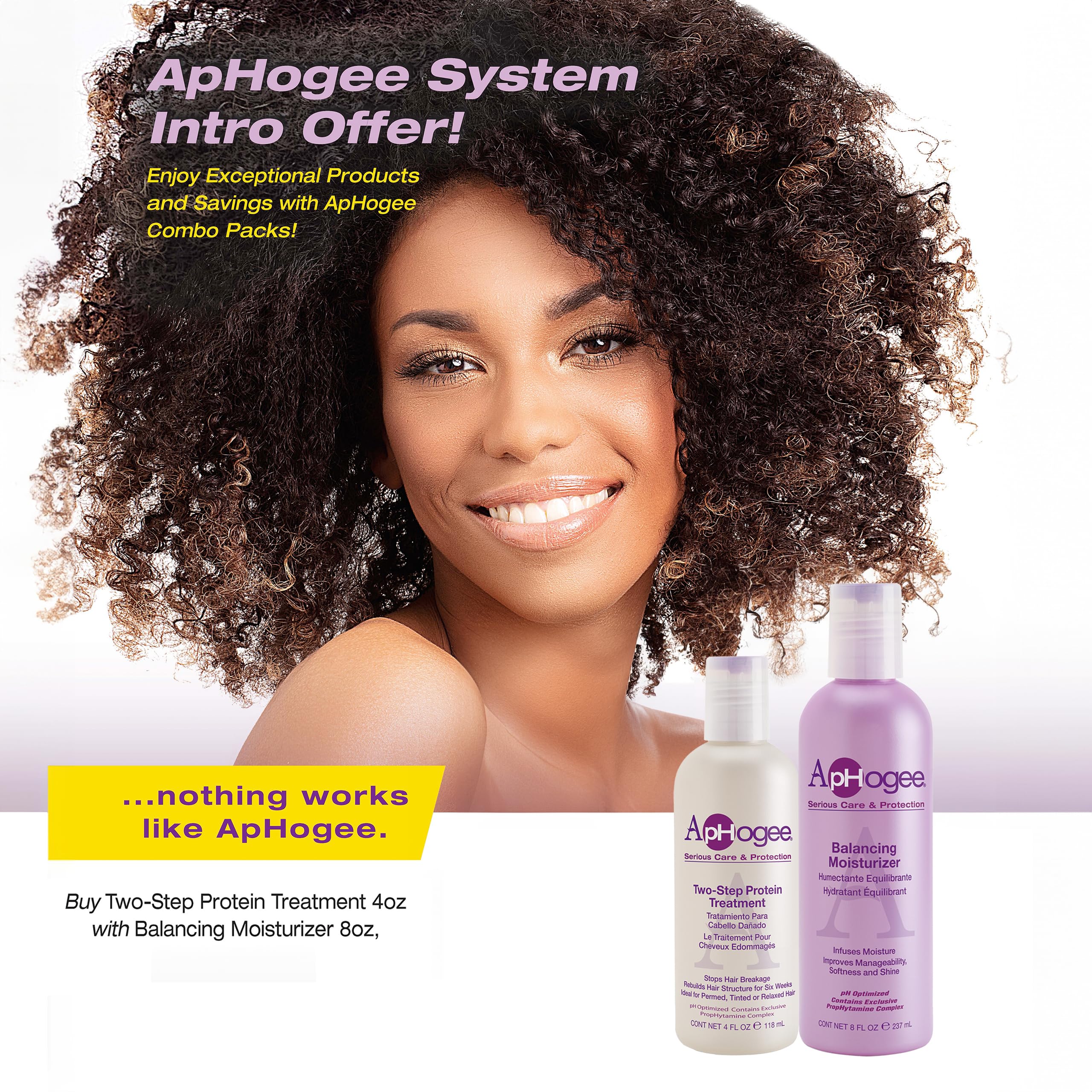 Aphogee both products side-by-side for size and routine comparison