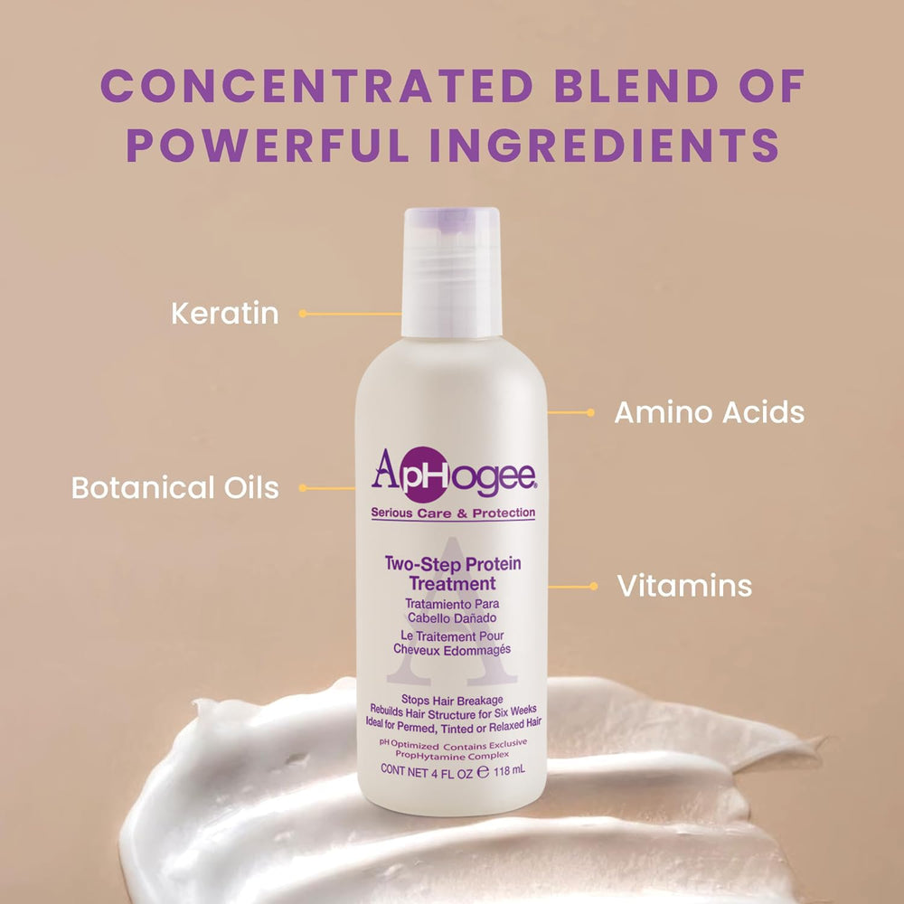 Aphogee balancing moisturizer spread through wet hair to show smoothing benefit