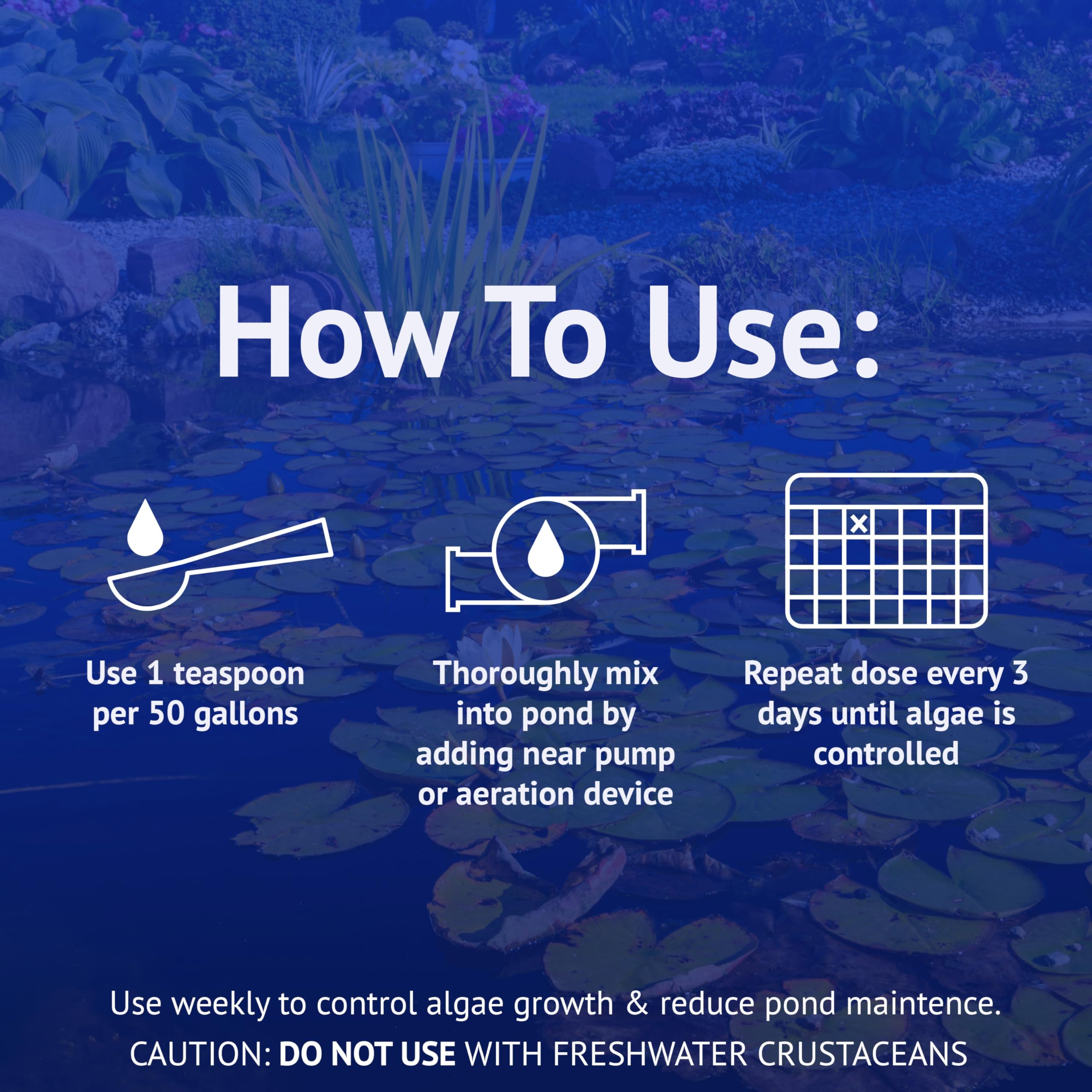 API POND ALGAEFIX before and after pond results showing clearer water