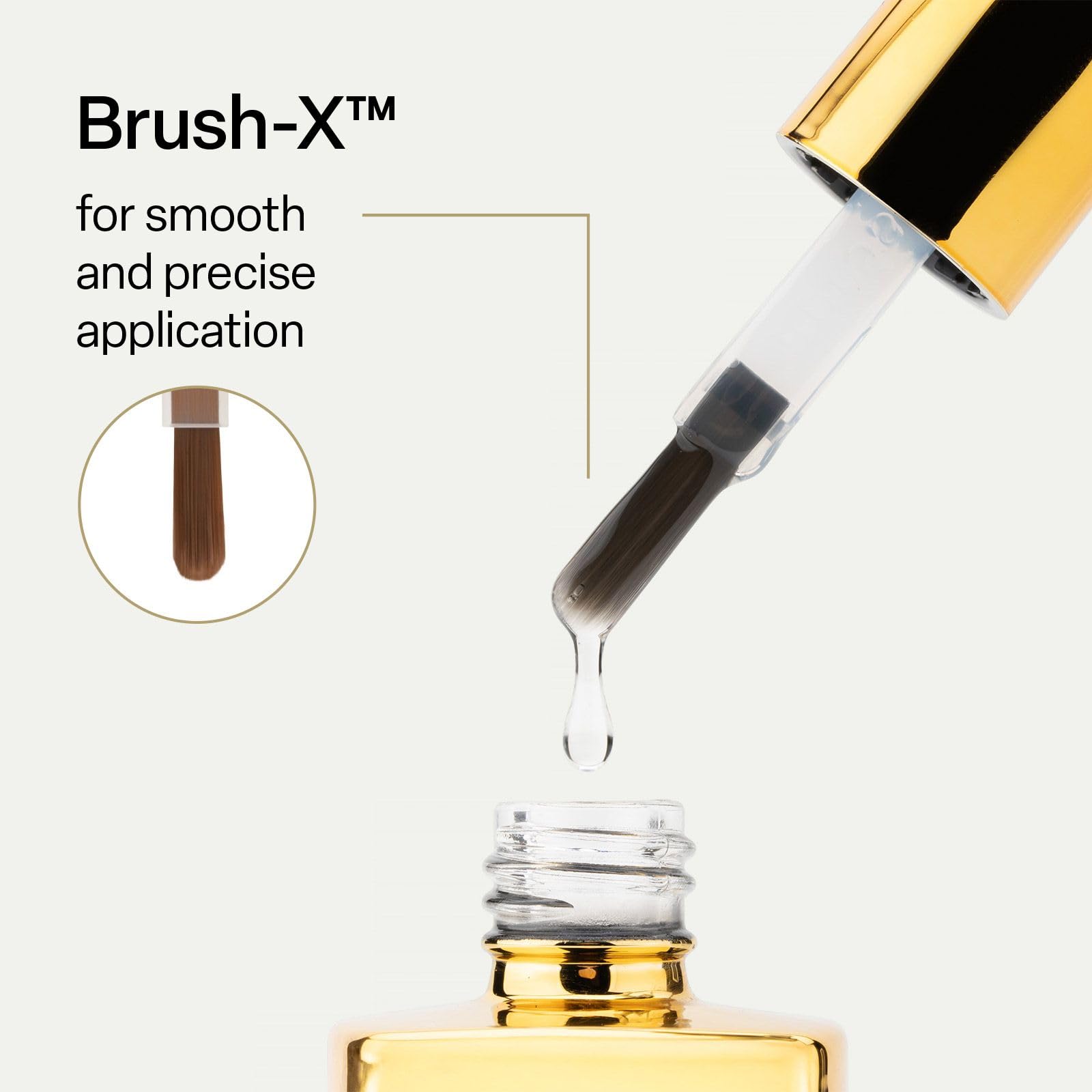 APRÉS Extend Gel texture brush stroke showing smooth spreadability and control
