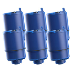 AQUA CREST front packaging showing six replacement filters and benefits