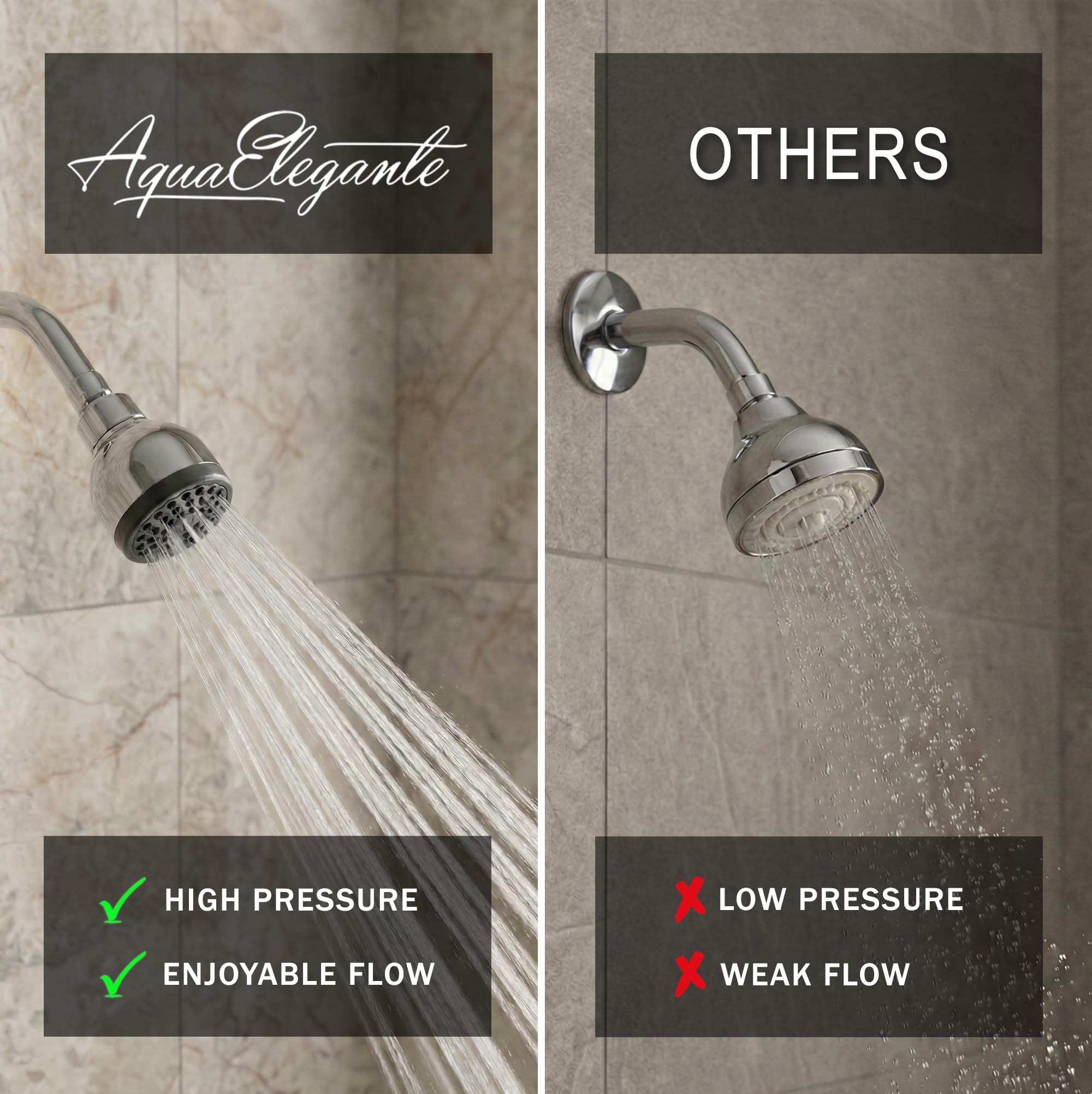 Aqua Elegante silicone nozzle closeup resists mineral buildup easily
