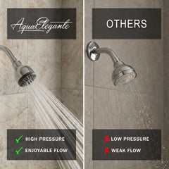 Aqua Elegante silicone nozzle closeup resists mineral buildup easily