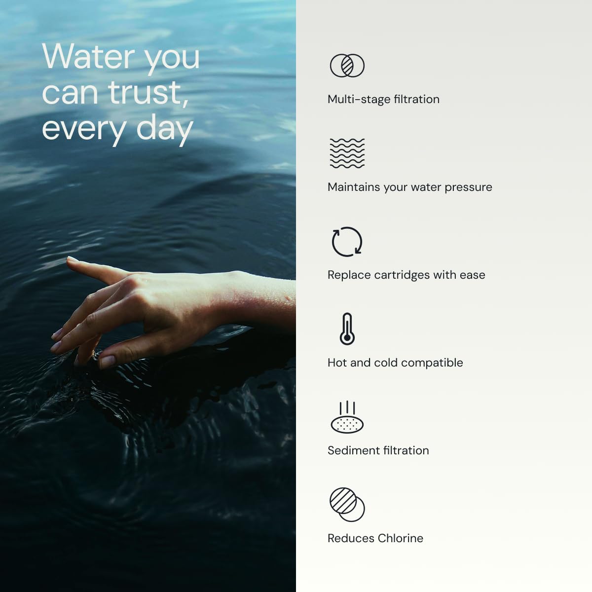 Aquabliss SFC100 installed in showerhead delivering softer water