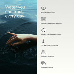 Aquabliss SFC100 installed in showerhead delivering softer water