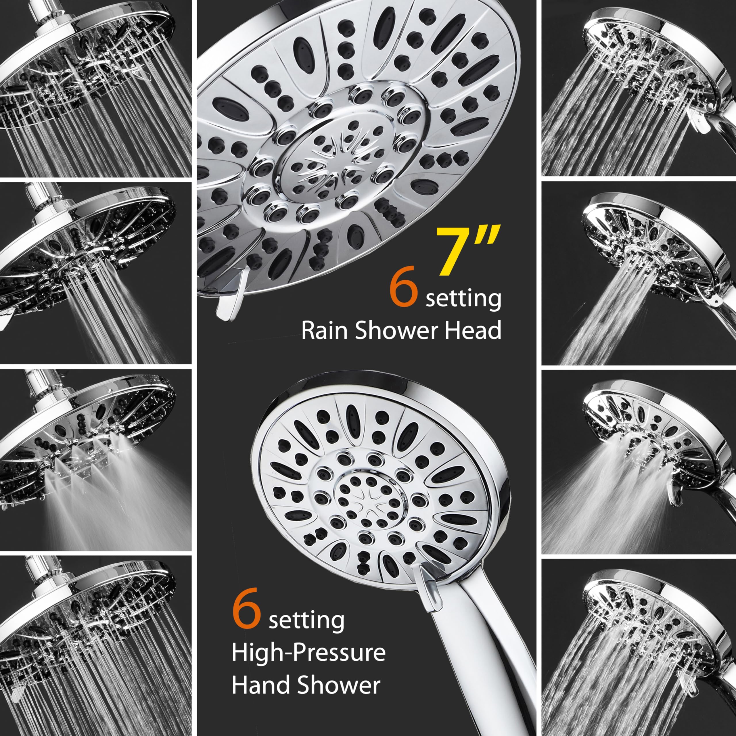 AquaDance 3-way diverter and bracket installed offering easy flow control