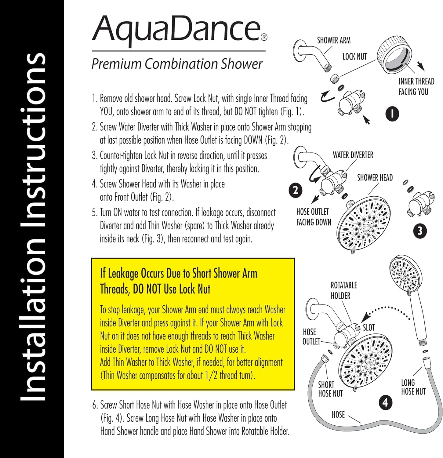 AquaDance dual shower in a bathroom scene showing flexible simultaneous use