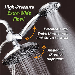 AquaDance reinforced 5ft stainless steel hose with brass nuts for durability