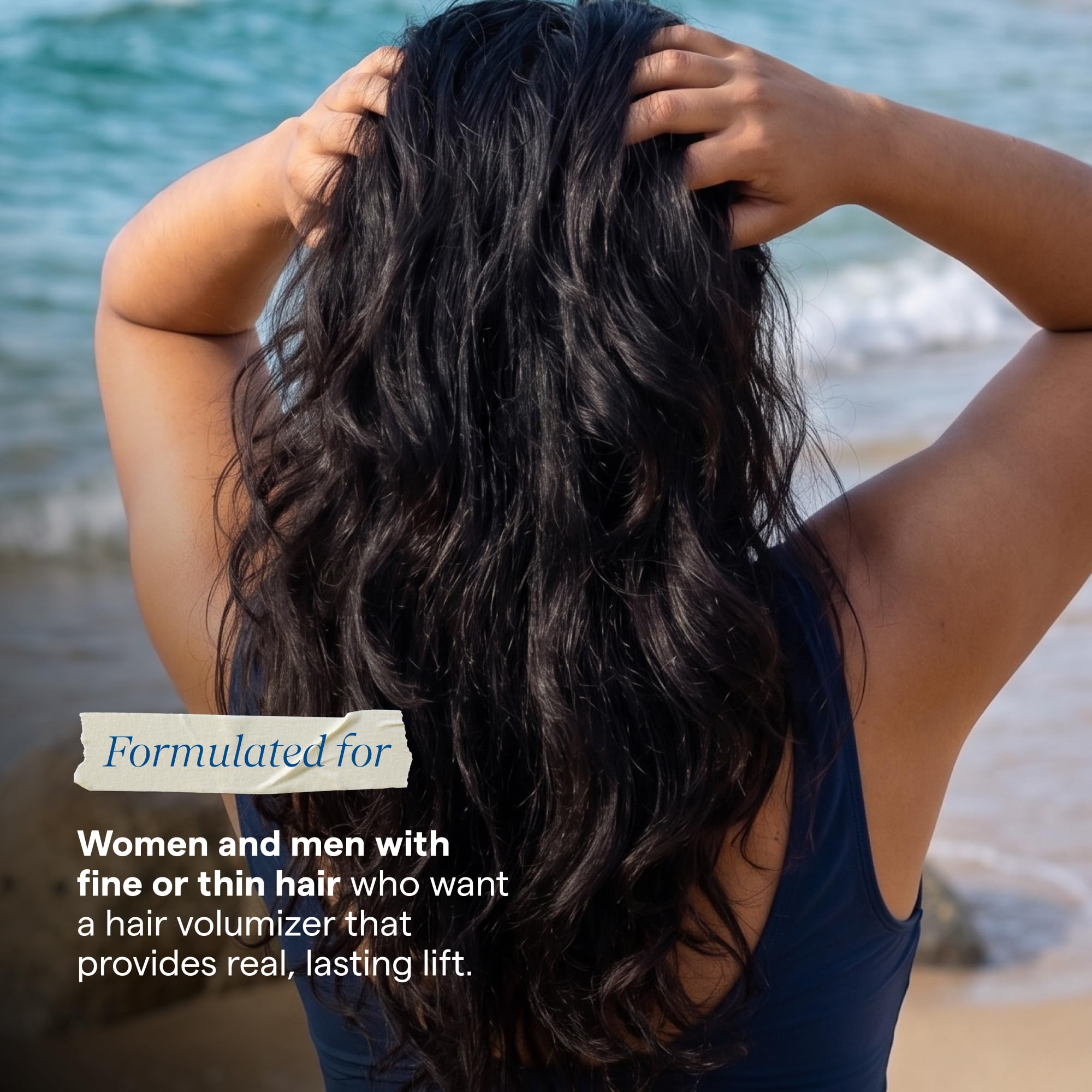 Aquage before and after lift comparison showing fuller-looking hair