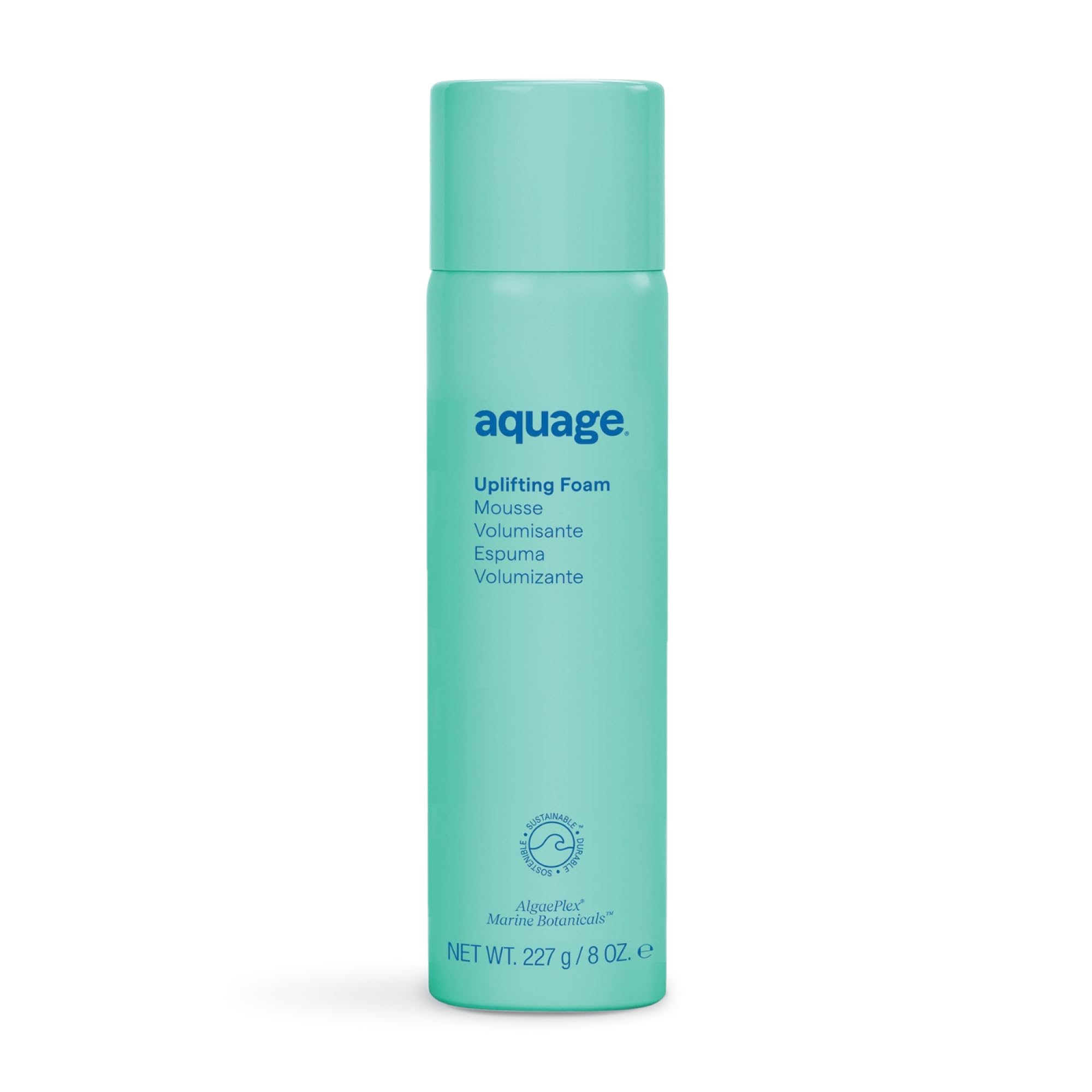 Aquage front packaging showing product and benefit of lightweight volume
