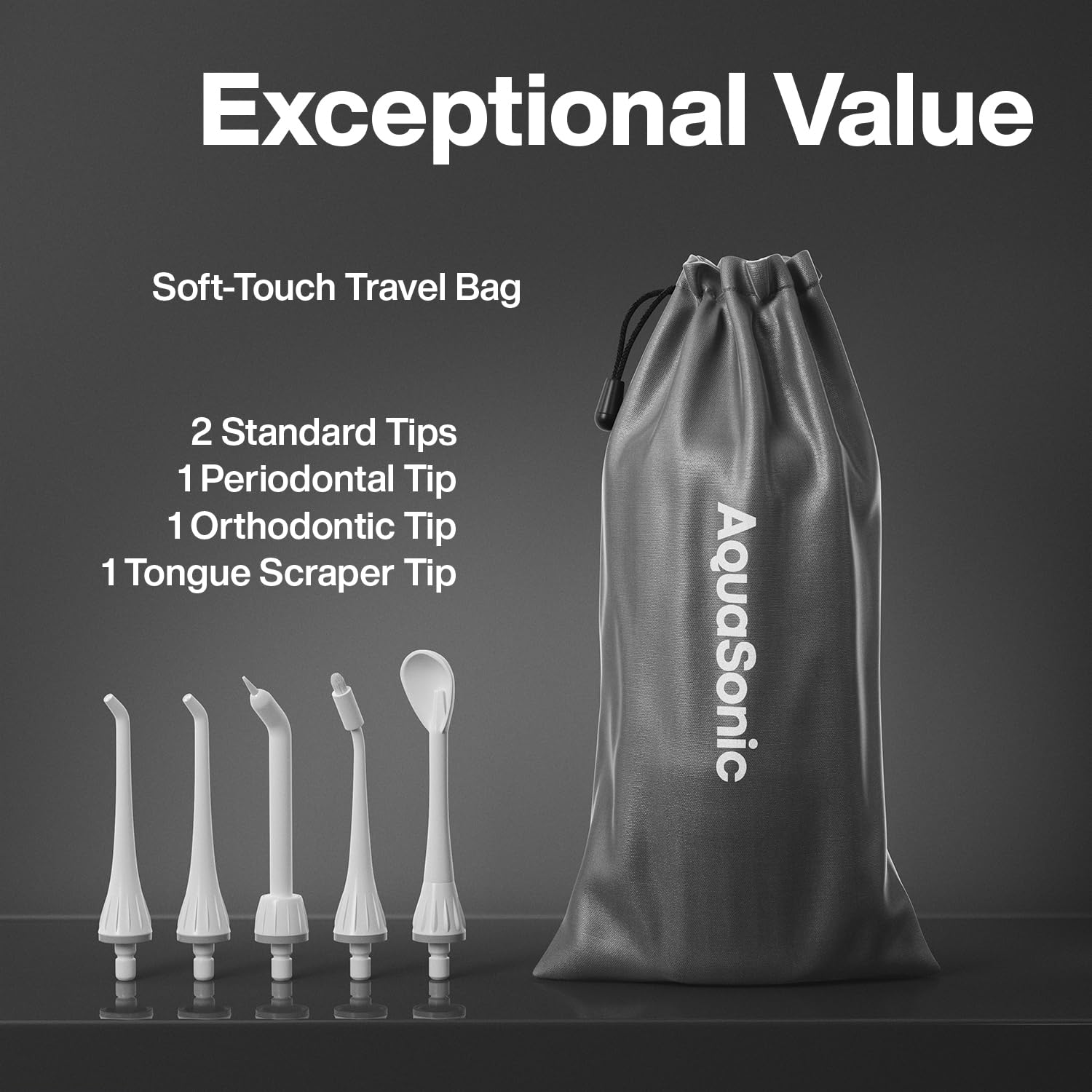 Aquasonic Aqua Flosser orthodontic tip focusing on braces cleaning and gentle care