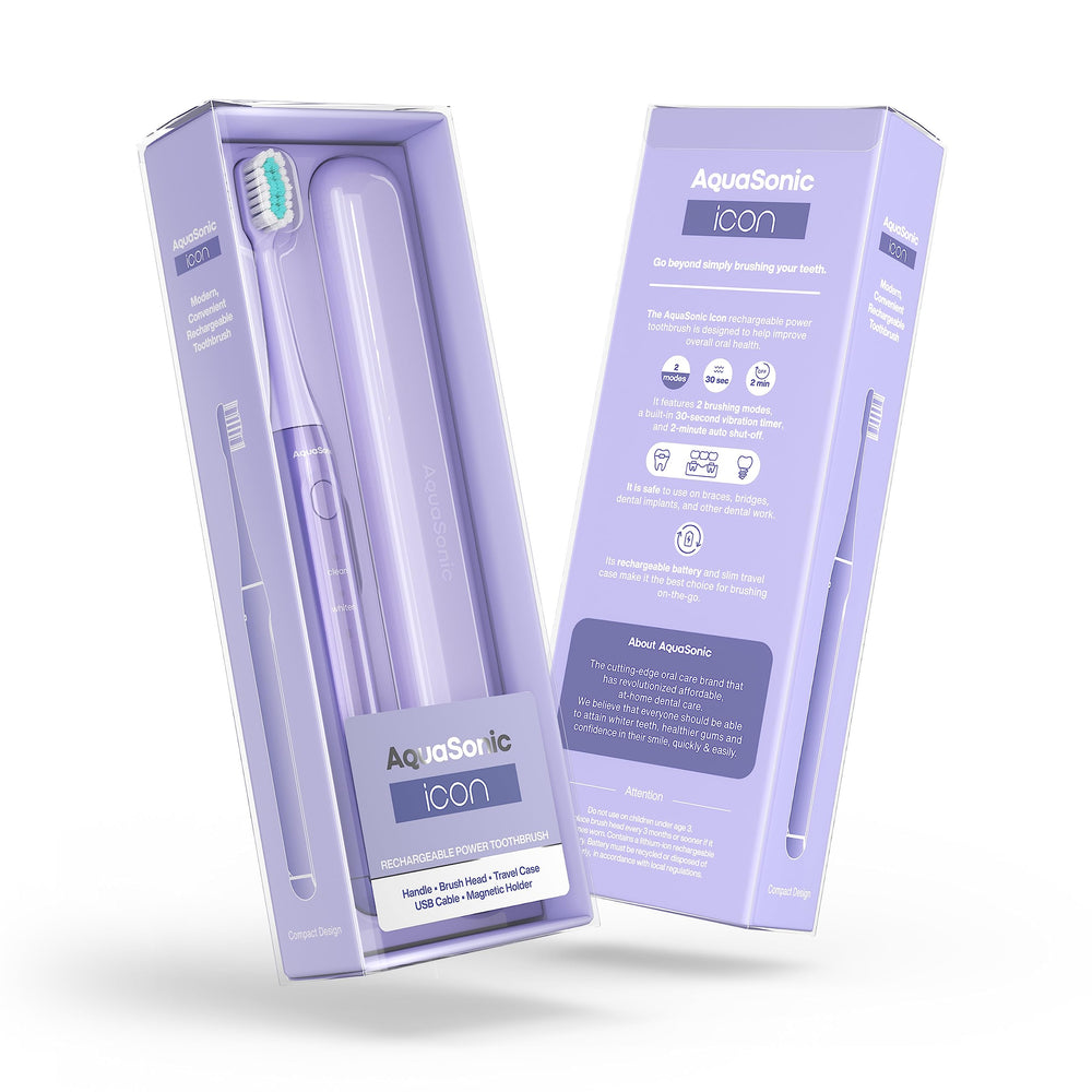 Aquasonic Icon held in hand to show scale and comfortable handling