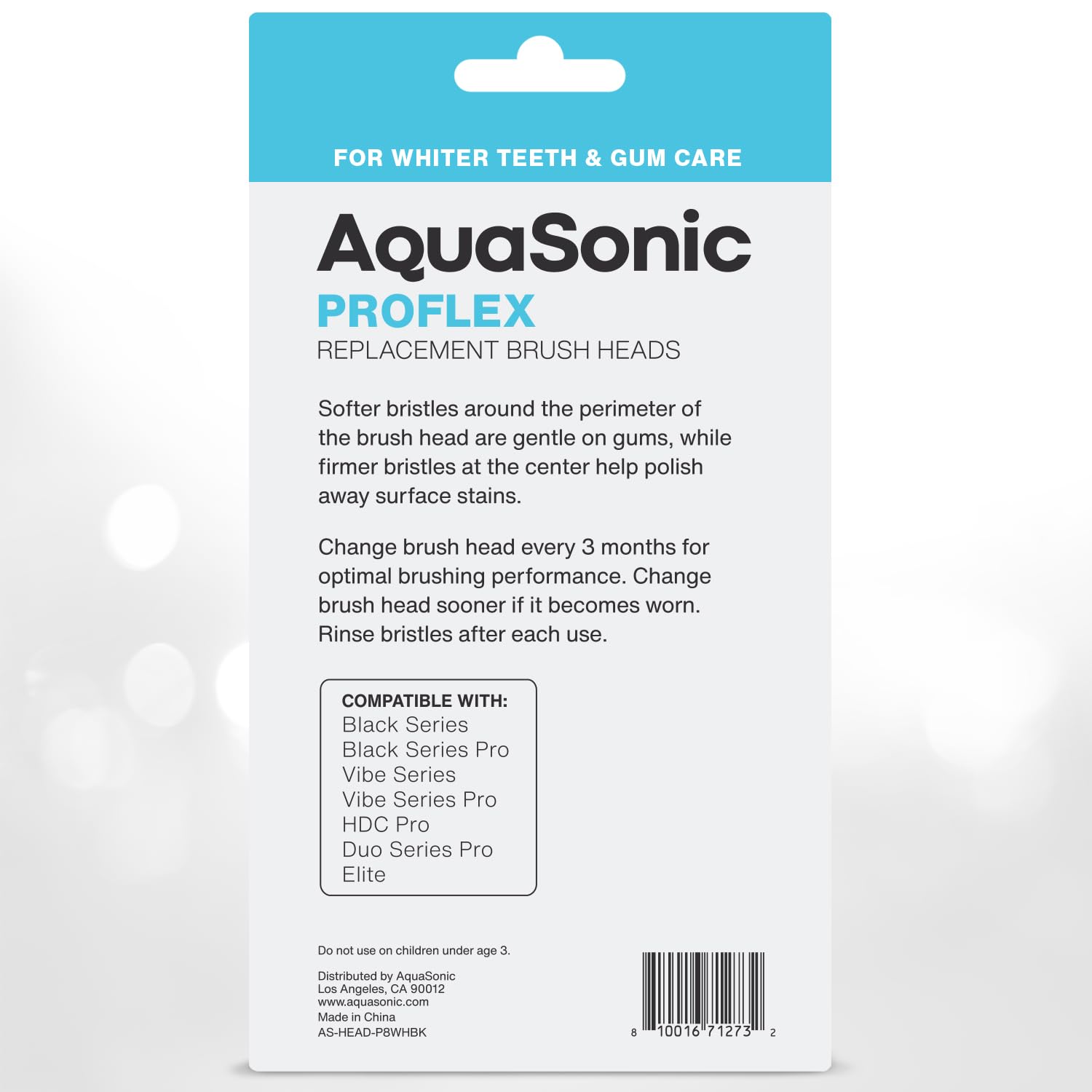 AquaSonic ProFlex heads on bathroom counter suggesting daily oral care
