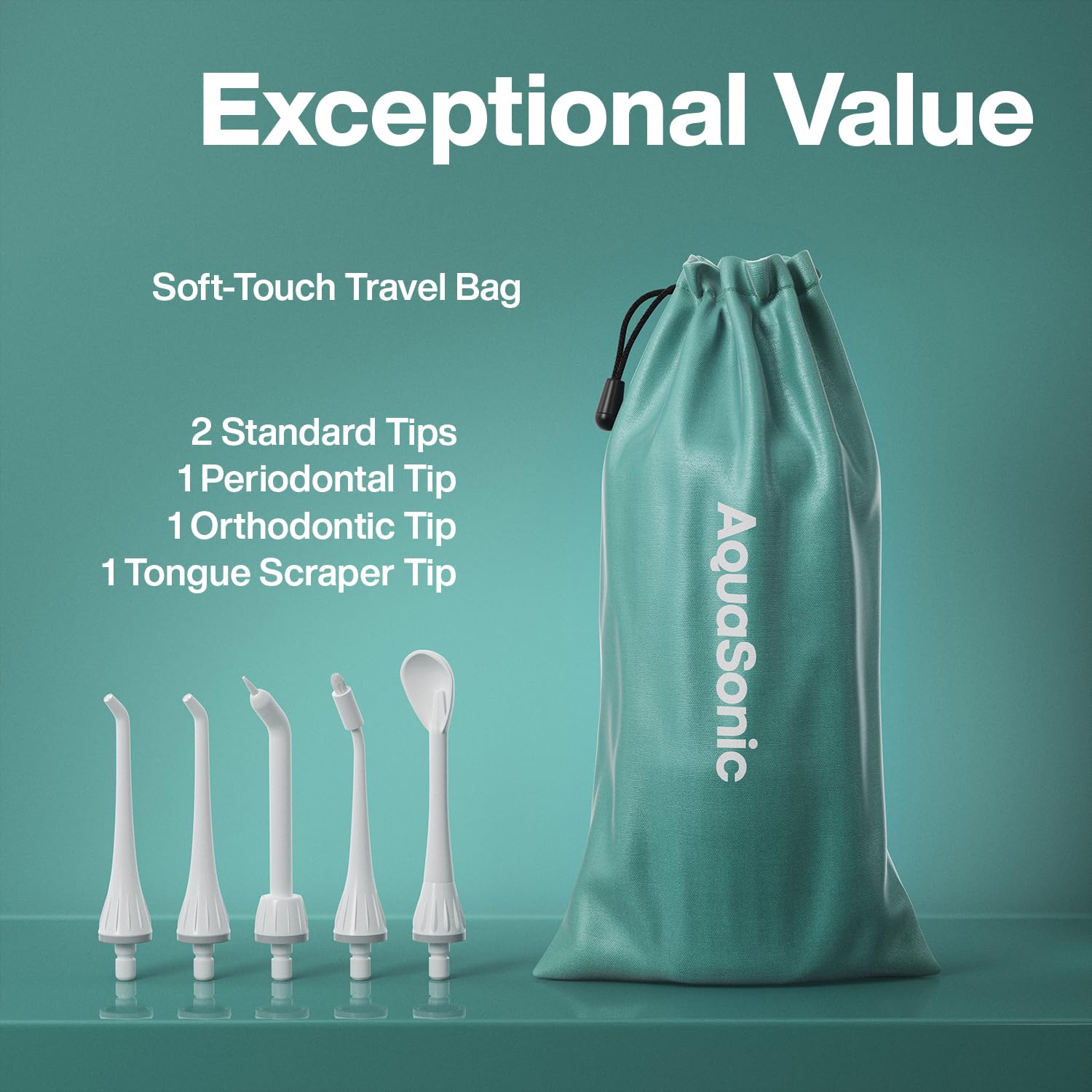 AquaSonic packed in travel bag showing portability and protection for trips