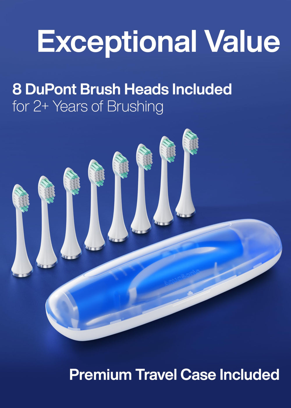 Aquasonic toothbrush on wireless charging pad demonstrating fast, cable-free recharging