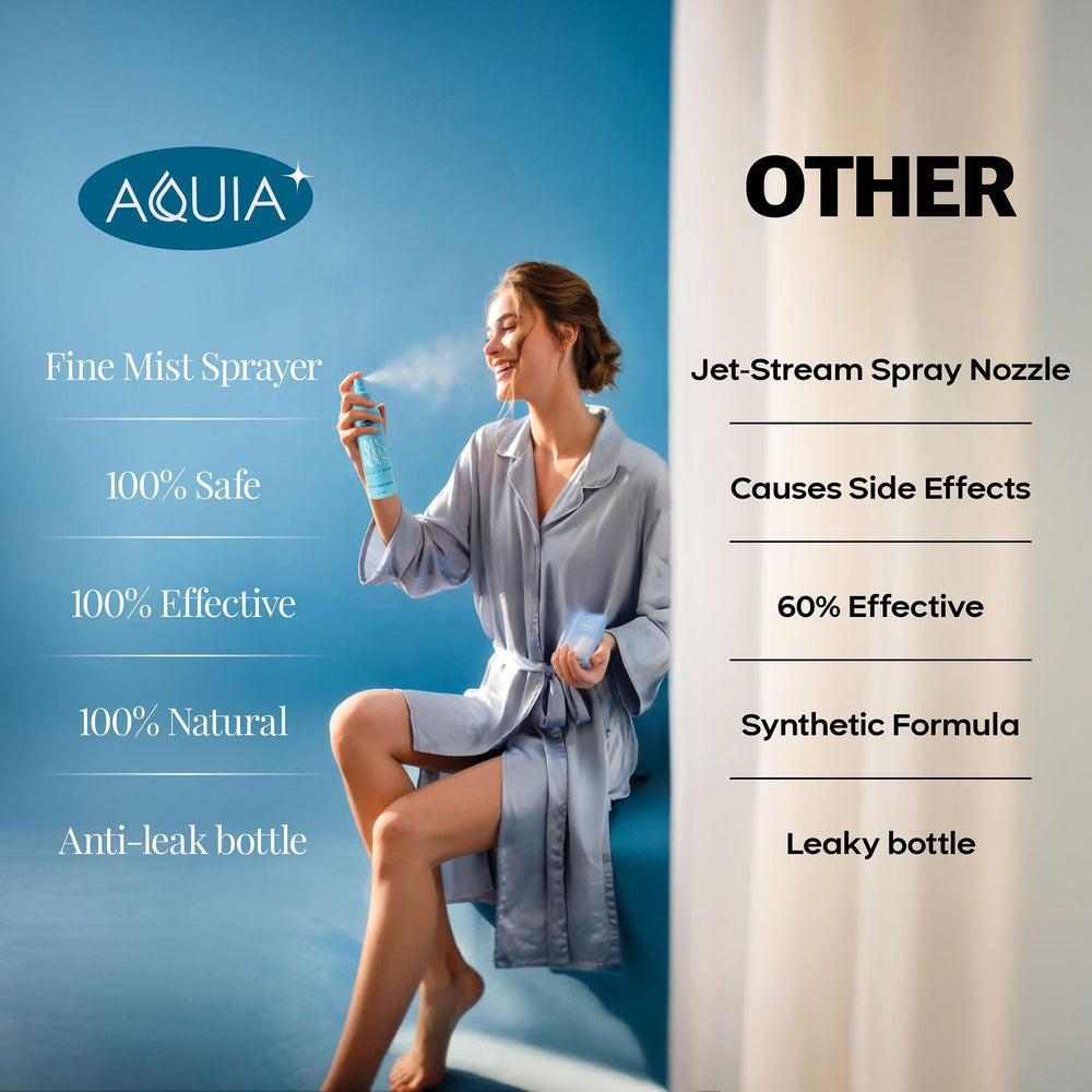 Aquia label detail showing ingredient simplicity and fragrance-free benefit