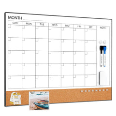 ARCOBIS calendar front view showing monthly grid and cork strip for clear planning