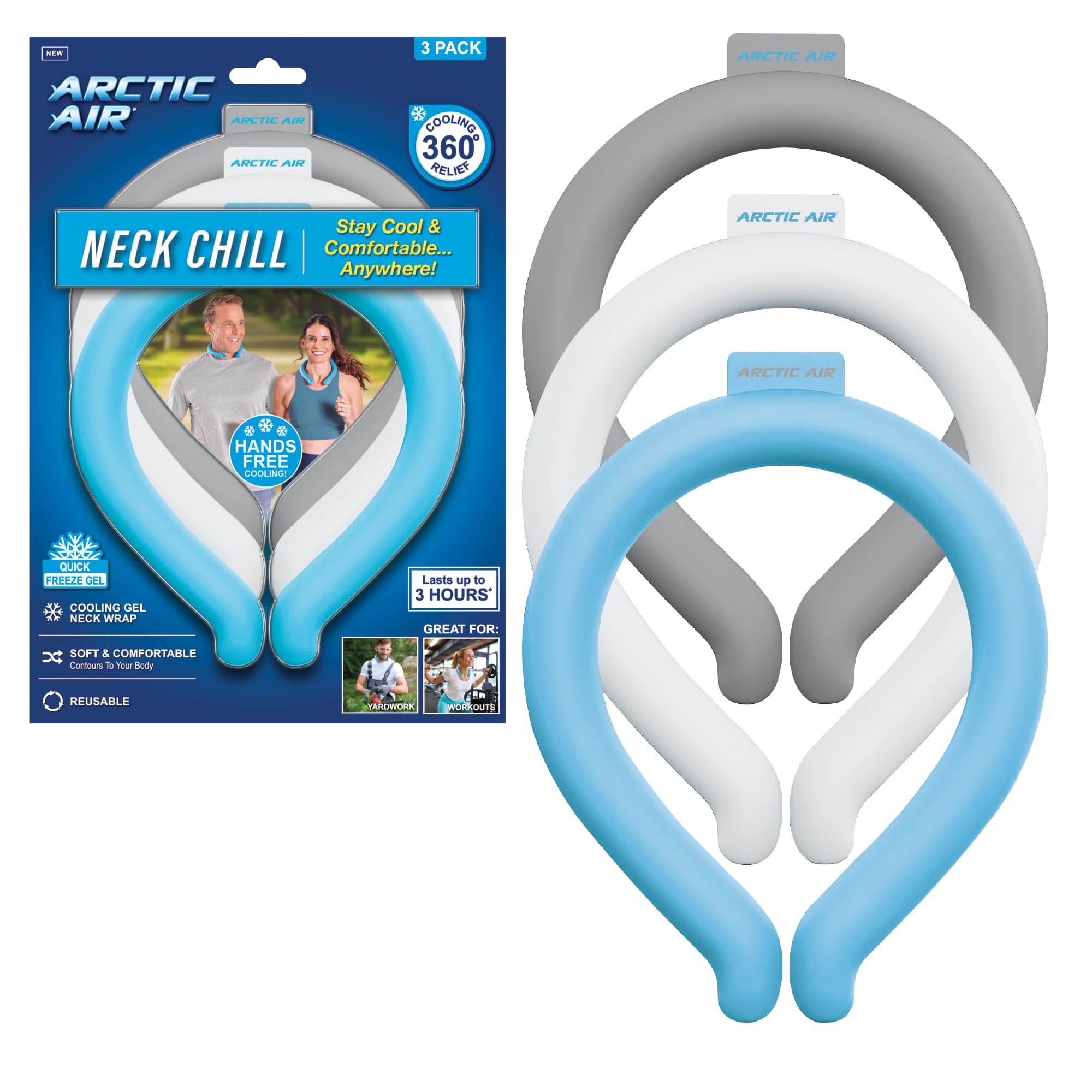 Arctic Air front view of neck cooler showing shape and fit benefit