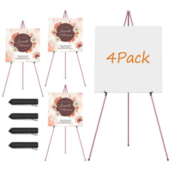 Aredy front view of pink easel showing clean display and portability