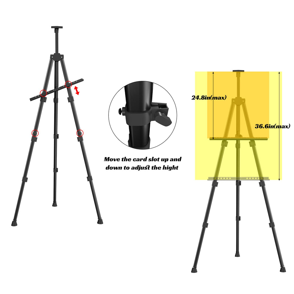 Aredy tabletop easel holding a canvas for painting and easy studio use benefit