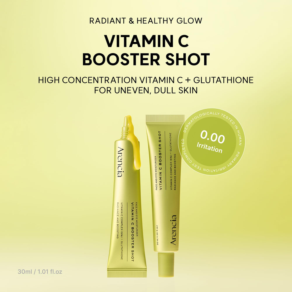 ARENCIA dropper dispensing serum, illustrating controlled application