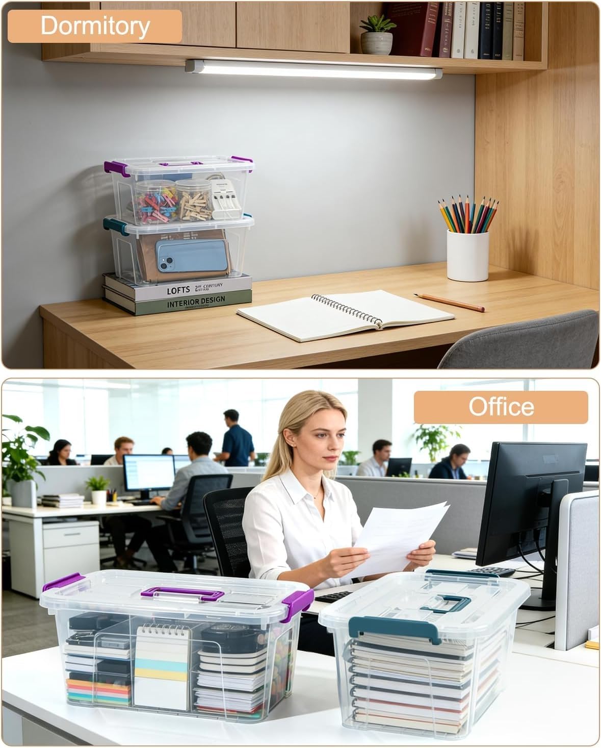 AREYZIN clear containers holding pantry snacks for visible, food-safe storage benefit