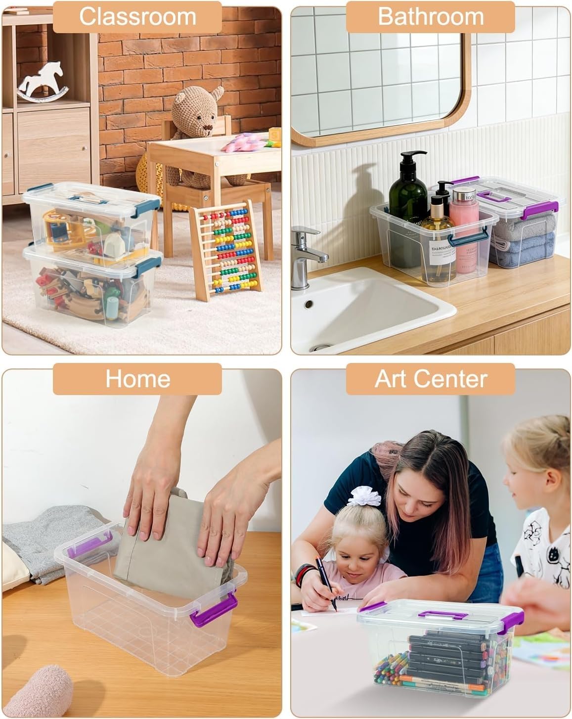 AREYZIN bins organizing a dorm desk to create tidy study space benefit