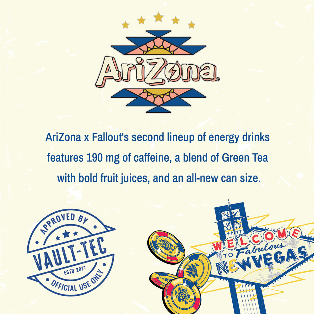 Outdoor picnic scene with AriZona x Fallout cans suggesting social sharing and flavorful refreshment