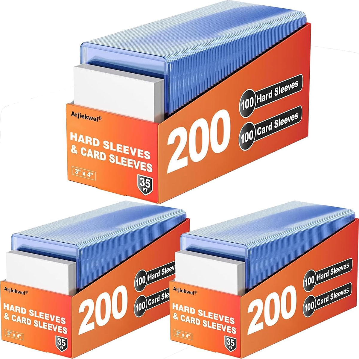 Arjiekwei front packaging showing 600 card sleeves and bundle benefits