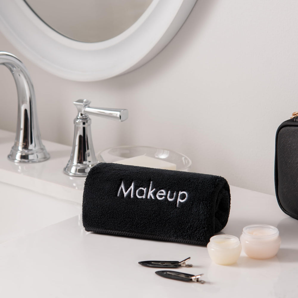 Arkwright embroidered makeup motif detail showing stylish finish and gift-ready appeal