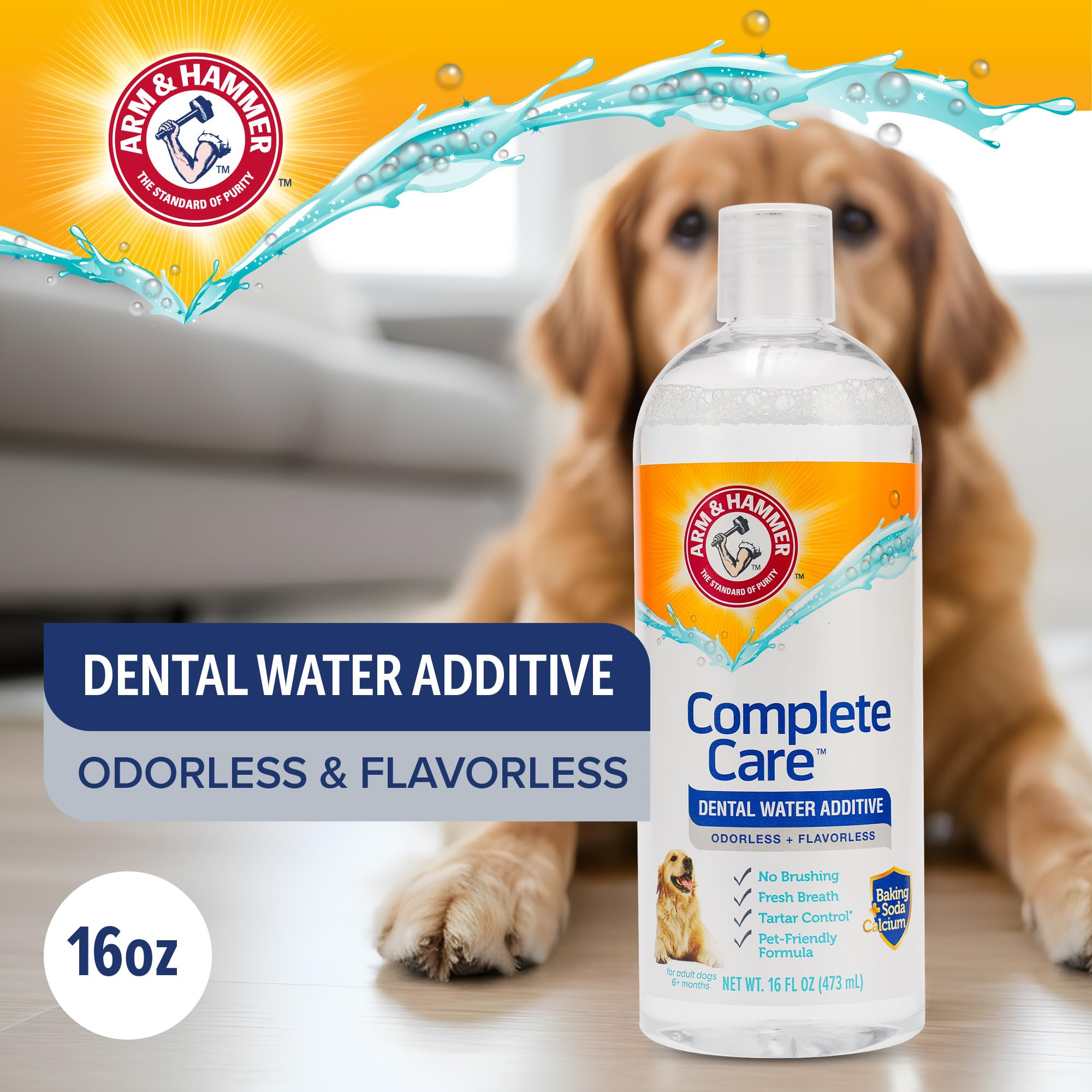 Arm & Hammer bottle back view showing ingredients and directions