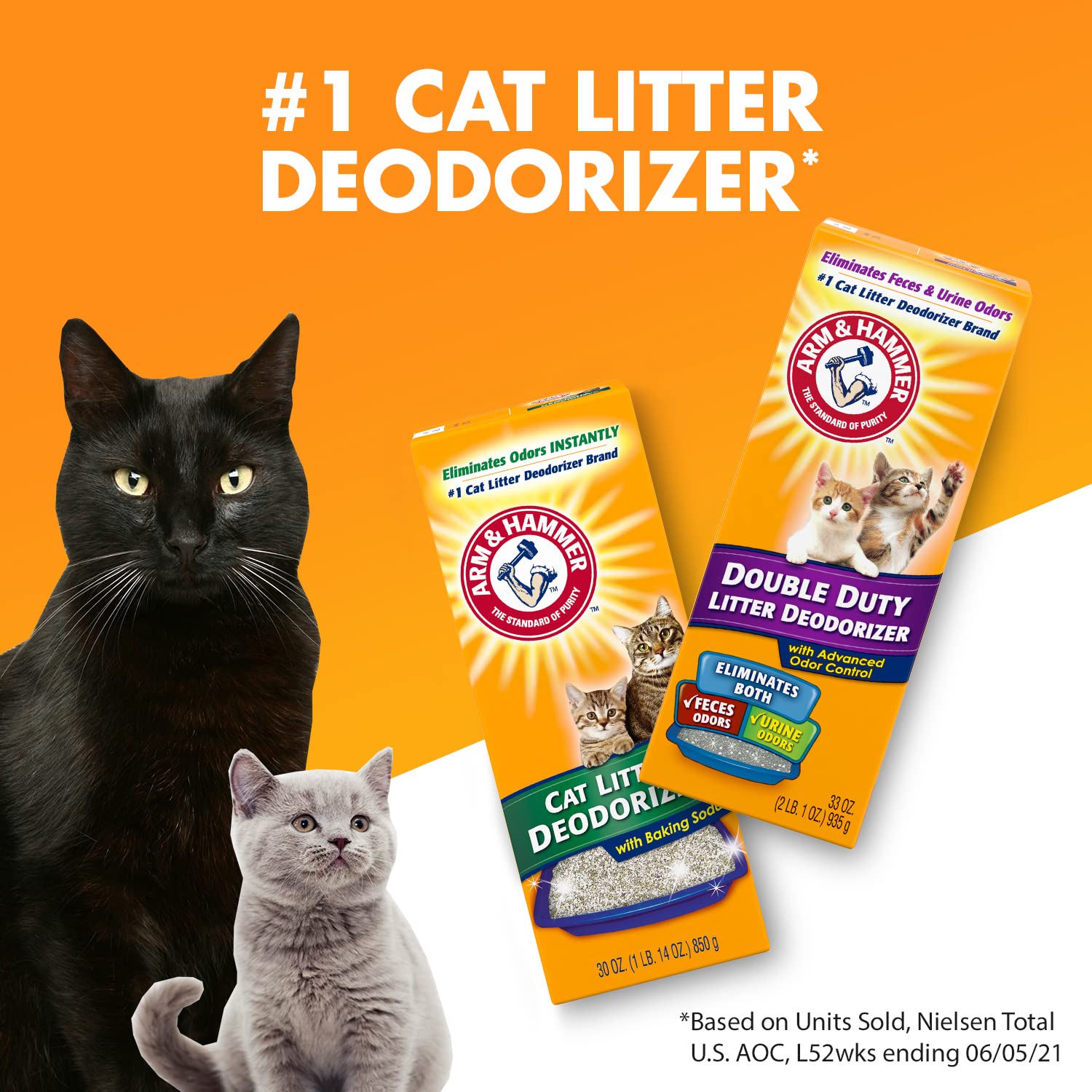 Arm & Hammer crystal close-up texture showing absorbent baking-soda benefit