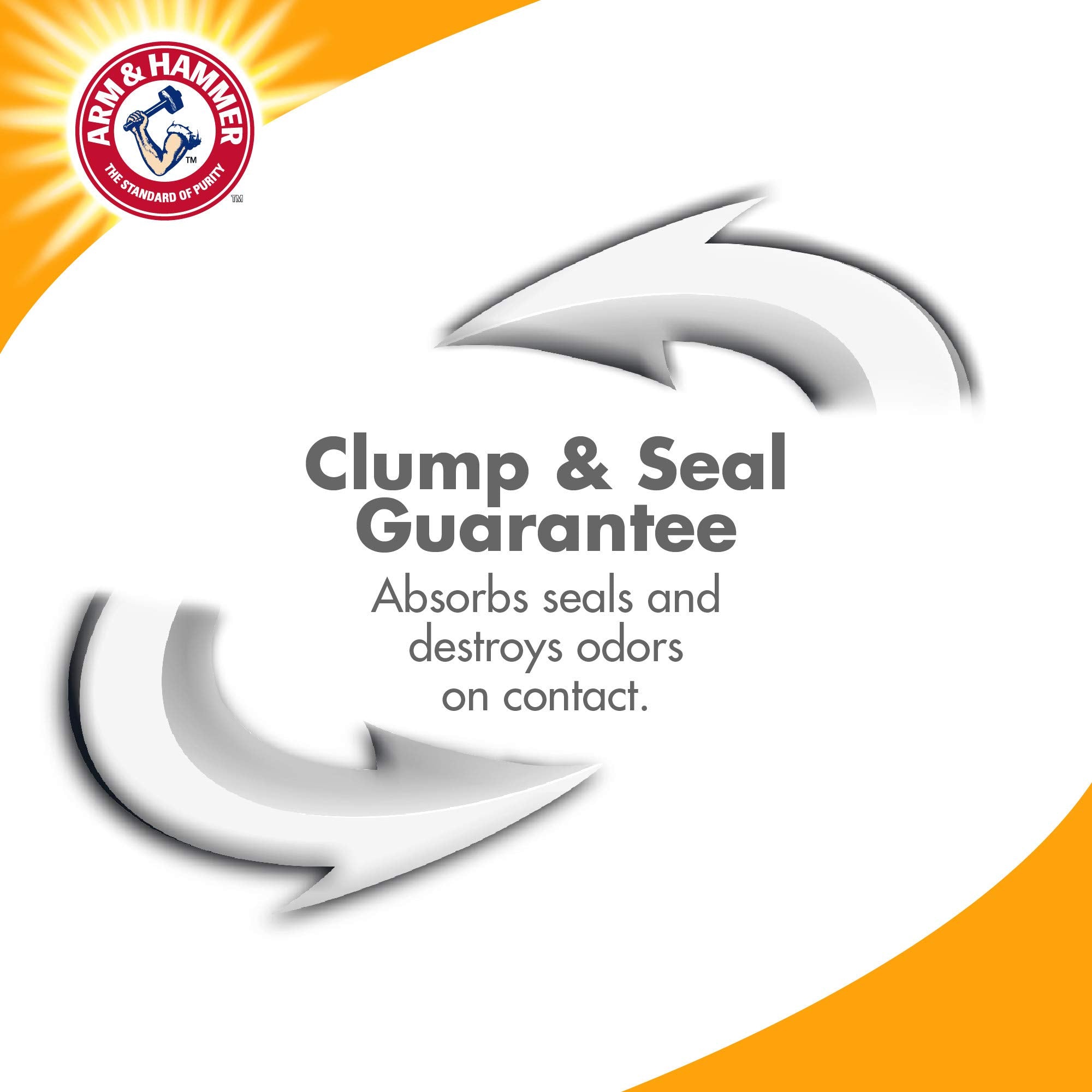 arm & hammer pouring litter into box with tidy refill and dust-free handling