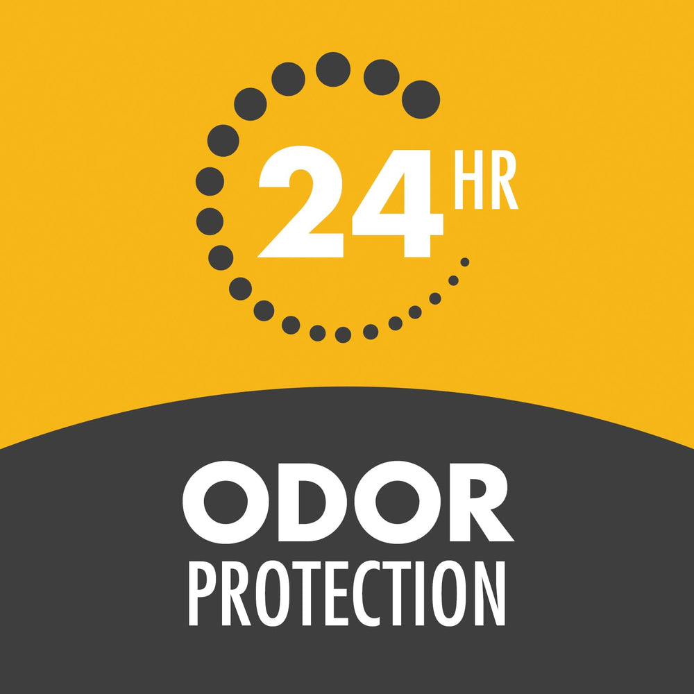 Arm & Hammer wide stick applied to underarm demonstrating quick coverage benefit
