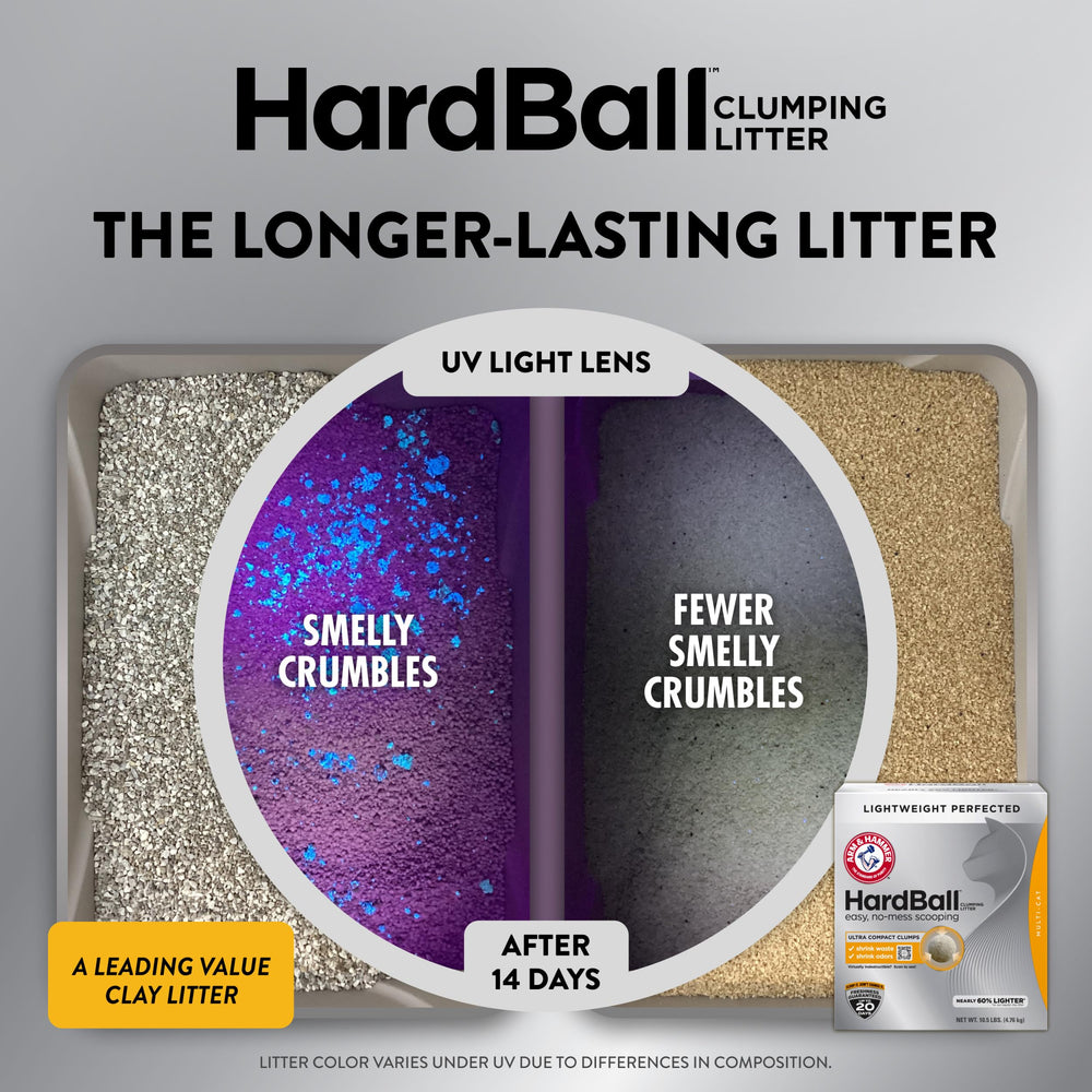 ARM & HAMMER tight scoopable clump demonstrating easy cleanup benefit