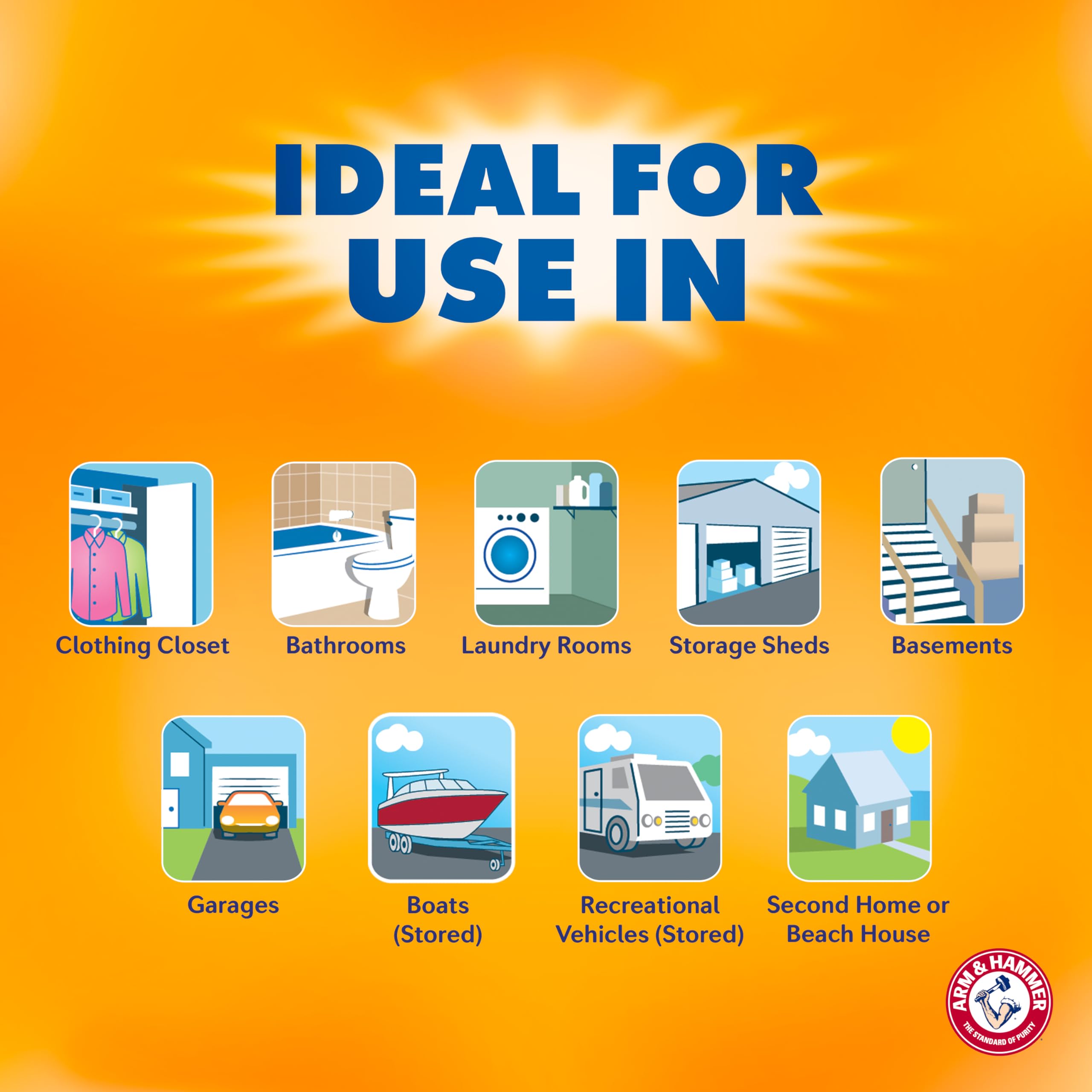 Arm & Hammer label and instructions close-up for safe, correct use