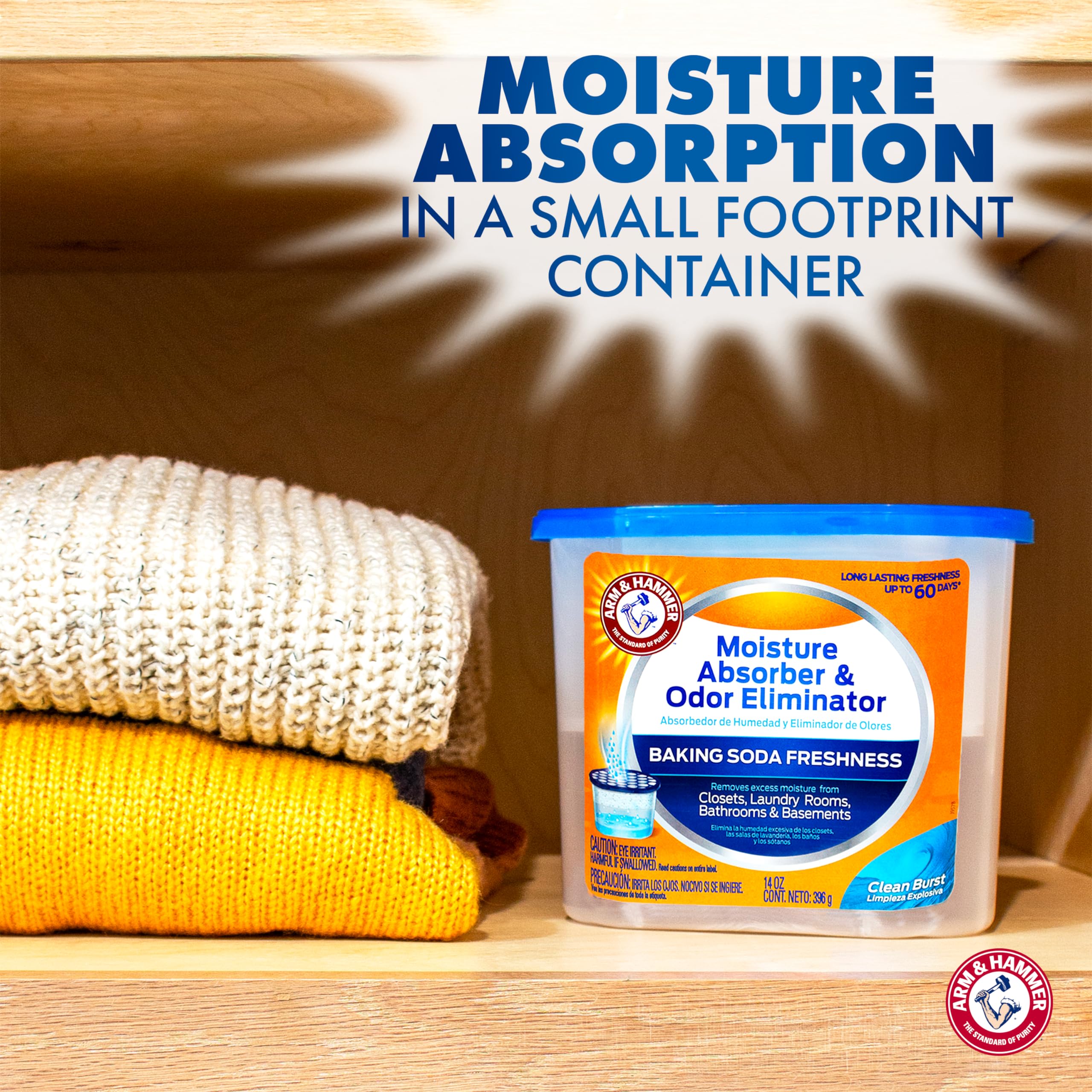 Arm & Hammer melted crystals with liquid level illustrating replacement timing