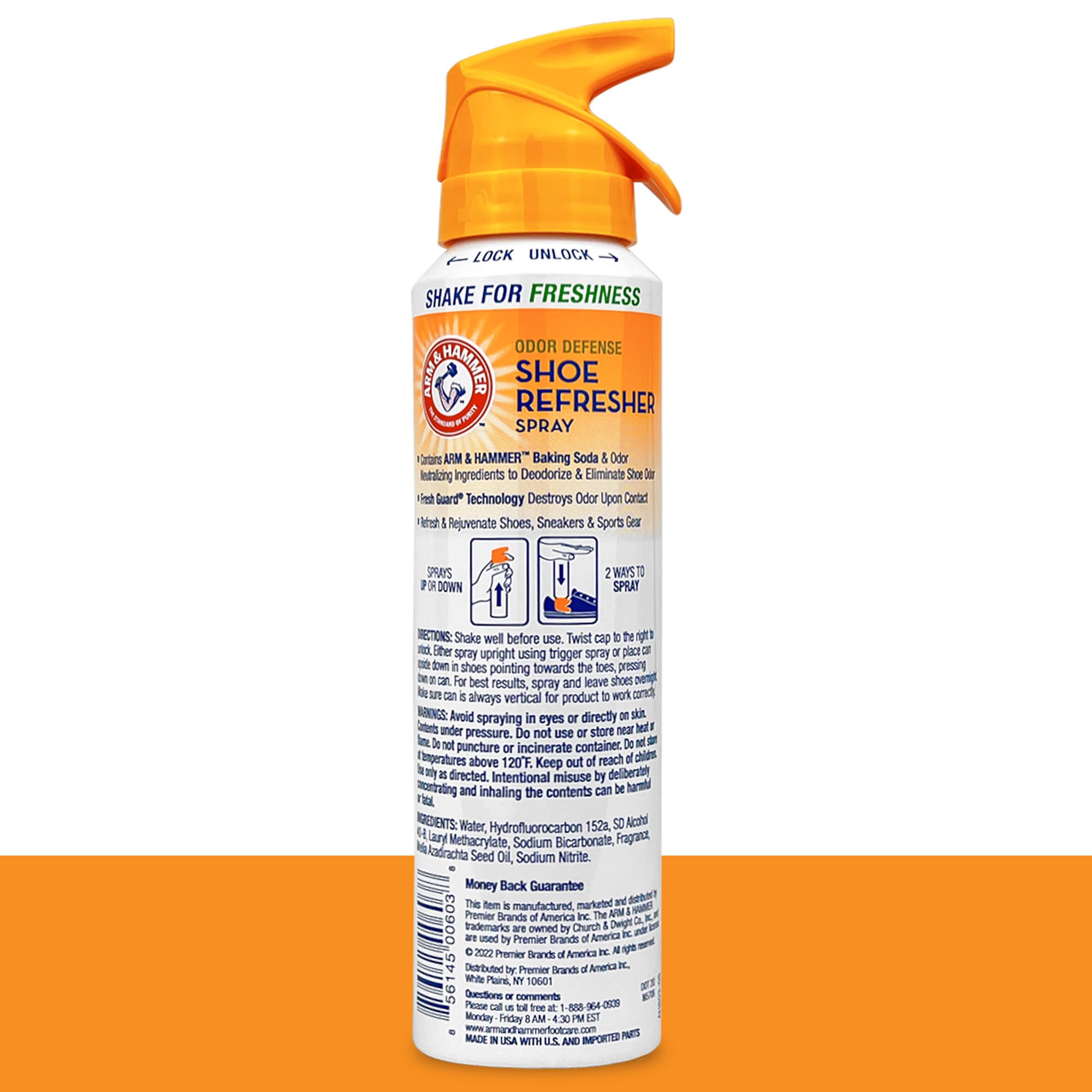 Arm & Hammer back label with directions and benefit of easy use