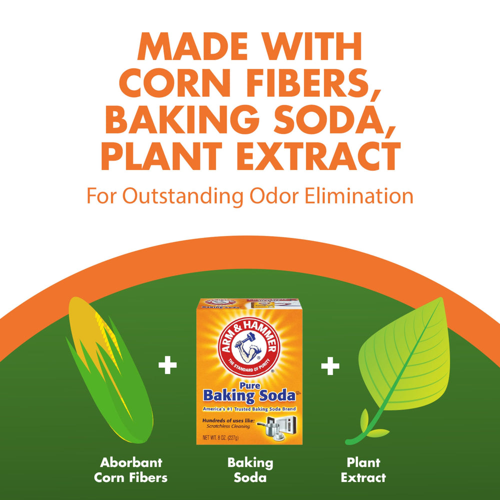 Arm & Hammer close-up of litter texture showing absorbent natural fibers