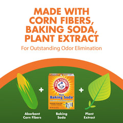 Arm & Hammer close-up of litter texture showing absorbent natural fibers